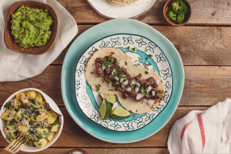 Comida a base de tacos