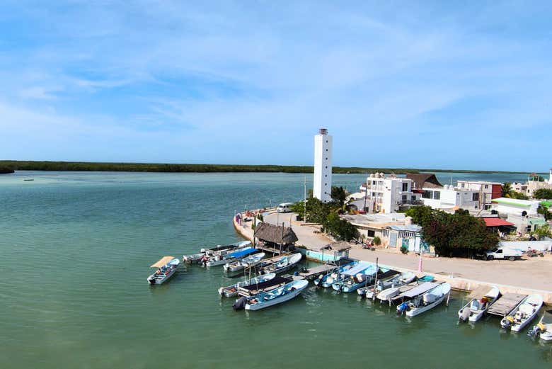 Vista aérea de Río Lagartos