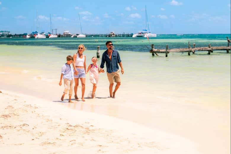 O clube de praia é adequado para toda a família