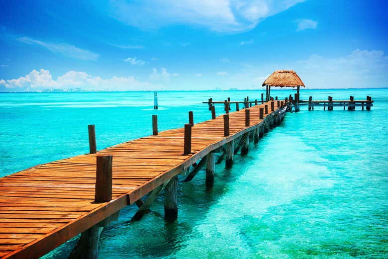 En el muelle de Isla Mujeres