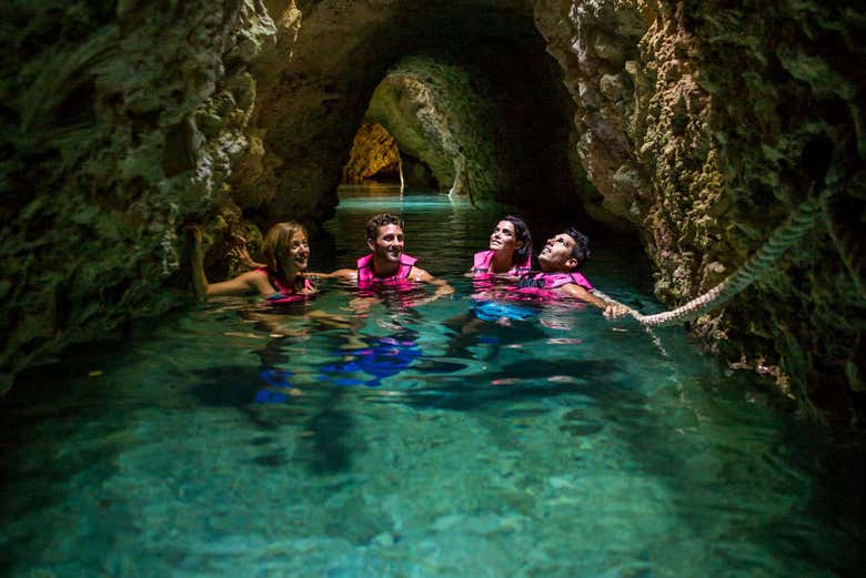 Desfrutando do parque Xcaret