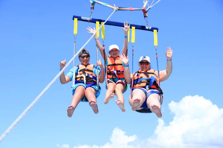Parasailing en familia