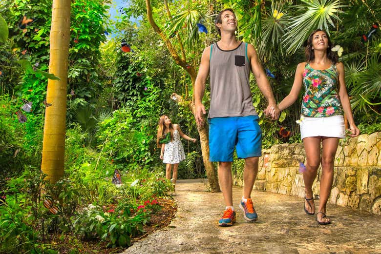 Desfrutando das atividades em Xcaret