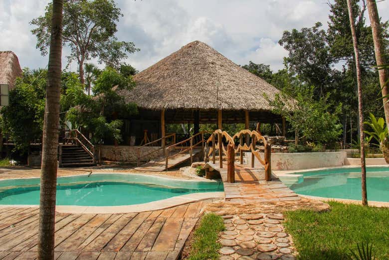 En la piscina de Reserva Nativa