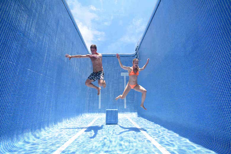Piscina sin agua