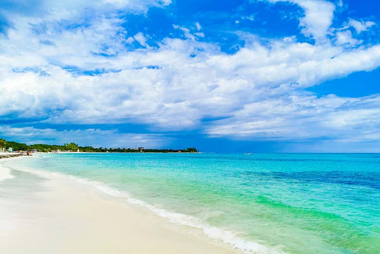 A bela praia de Punta Esmeralda