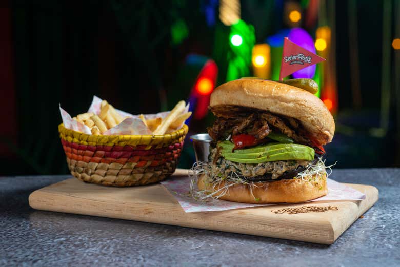 Você poderá escolher entre diferentes tipos de hambúrgueres