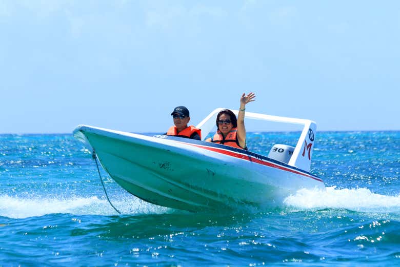 Driving the speed boat