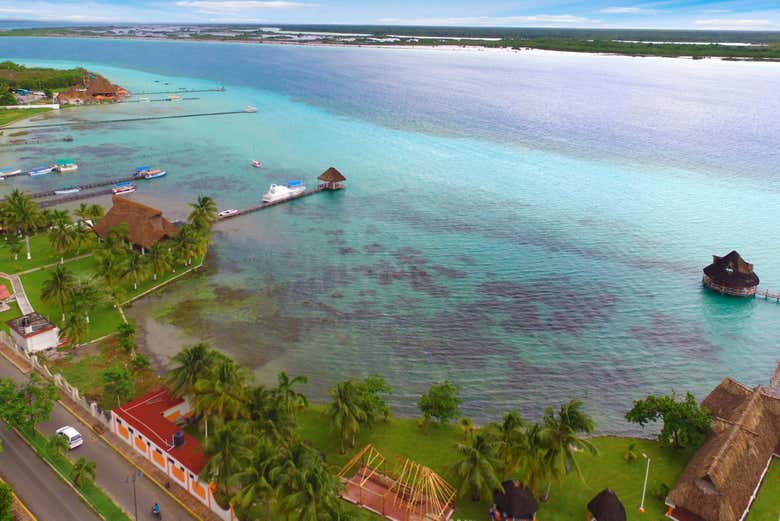 Vista da lagoa Bacalar