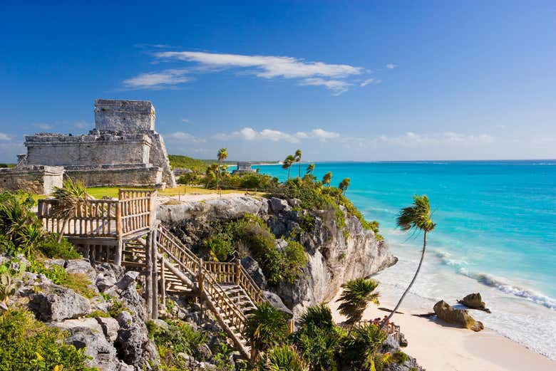 Panorámica de las ruinas mayas de Tulum 