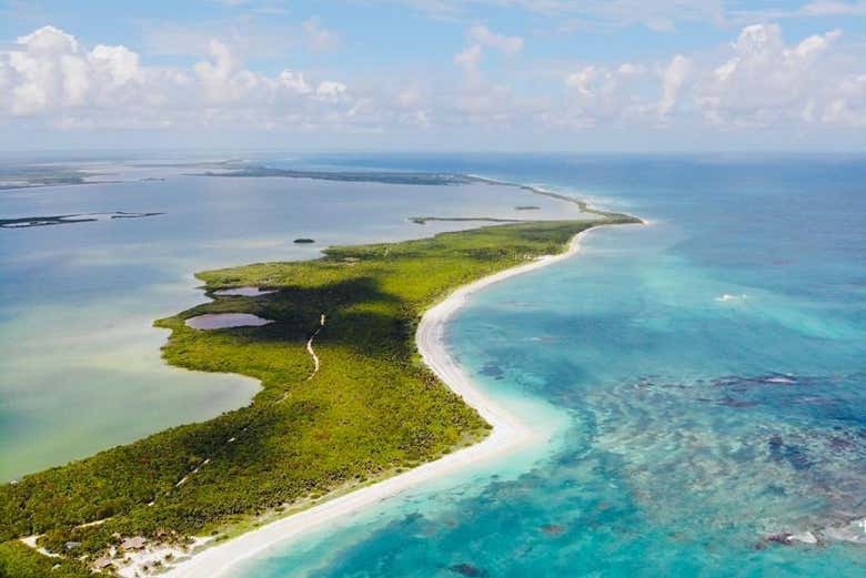 The Riviera Maya from the air