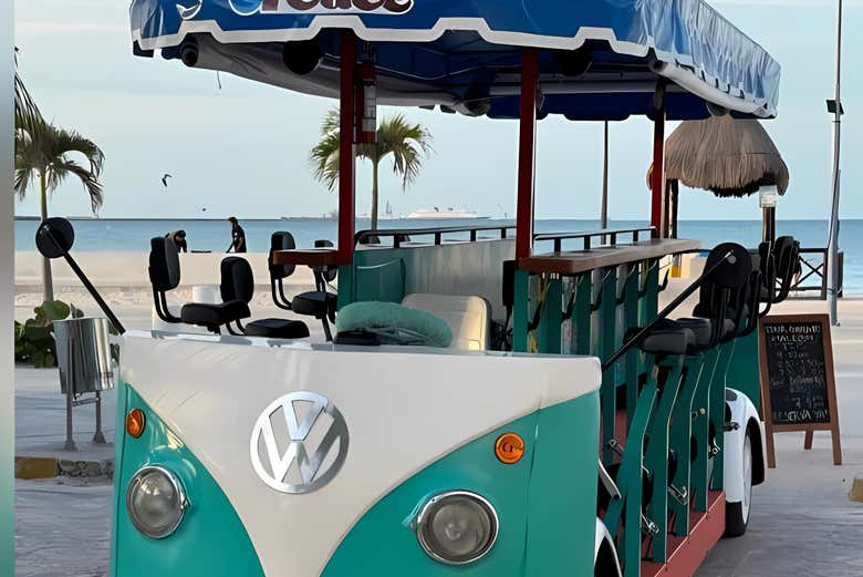 Explore the malecón on a party bike!