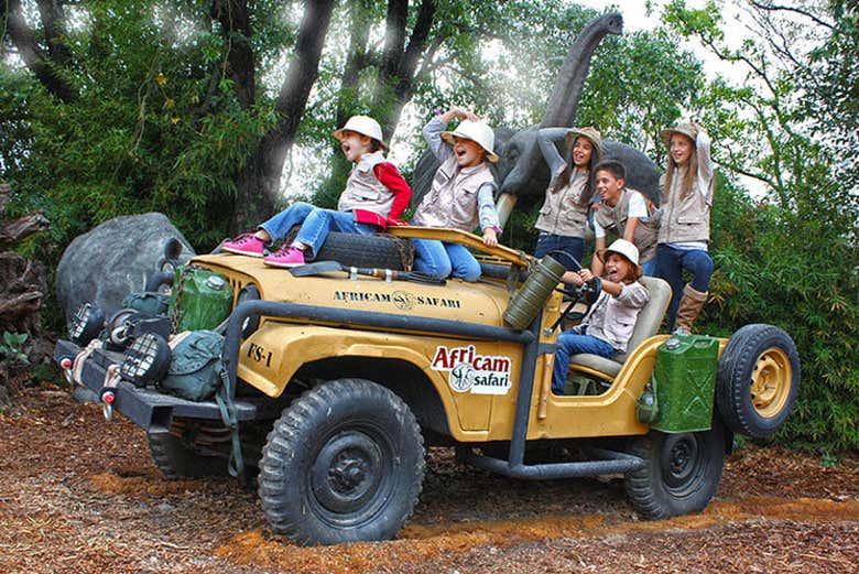 Children enjoying the safari park