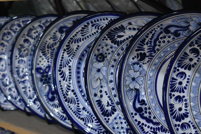 Platos de cerámica de Talavera