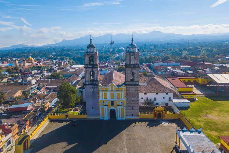 Vista aérea del Pueblo Mágico de Tlatlauquitepec