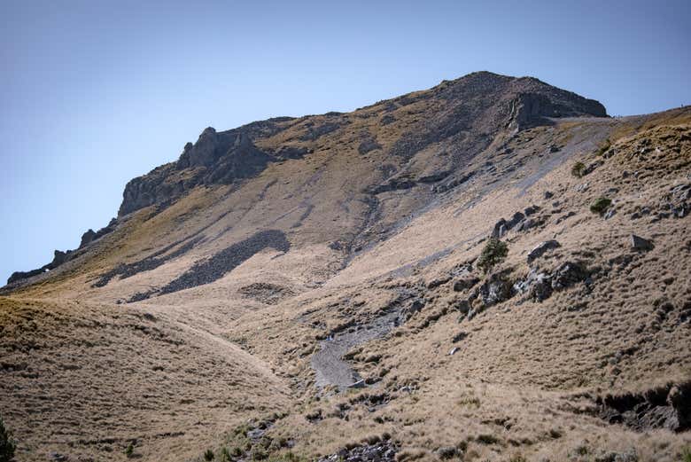 Zona árida de la montaña