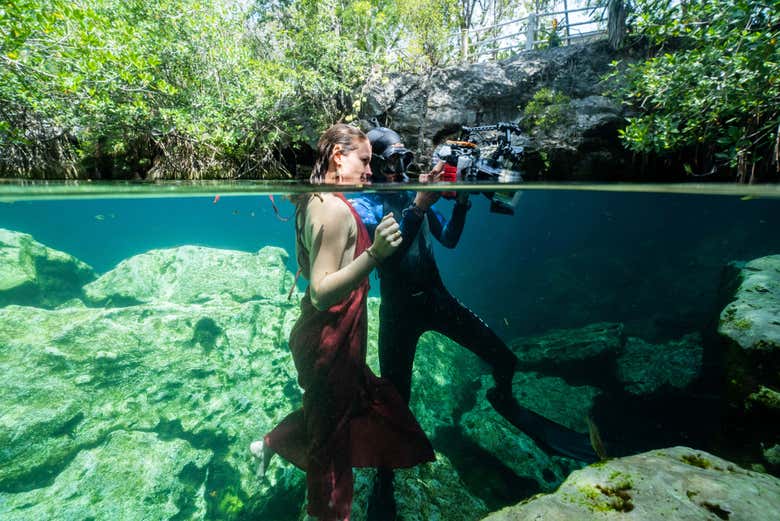 Tour fotográfico privado en un cenote
