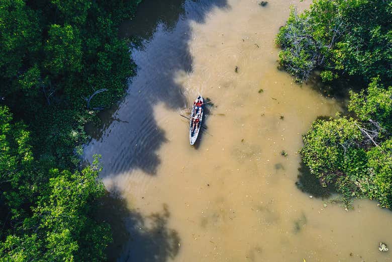 Un kayak por la laguna