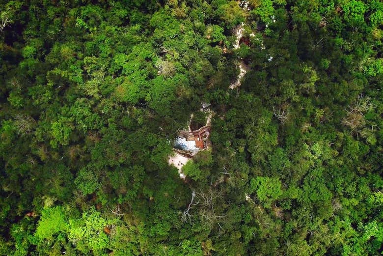 An aerial view of Extreme Adventure Cancun