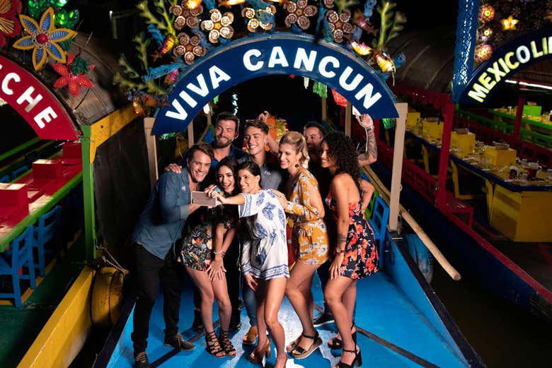 Trajinera en Xoximilco