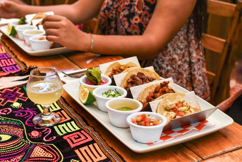 En la degustación de tacos