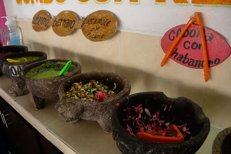 Try different Mexican salsas