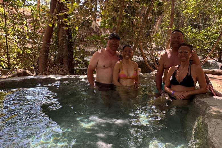 Disfrutando de las aguas termales