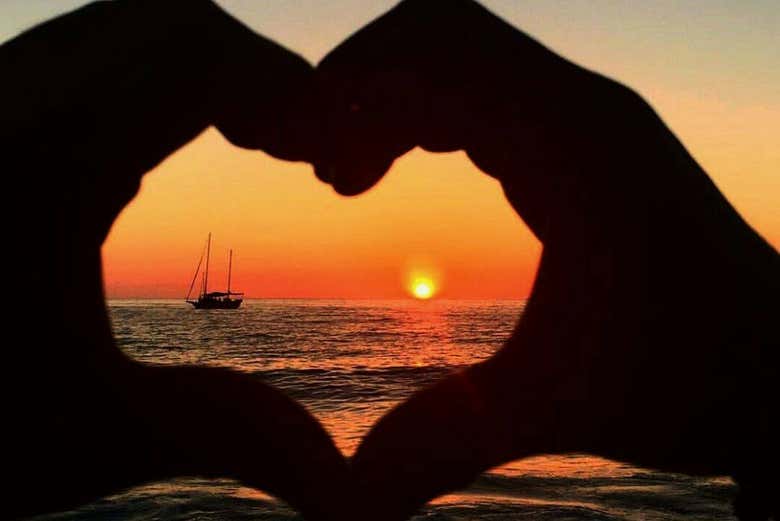Enjoying the Mexican sunset