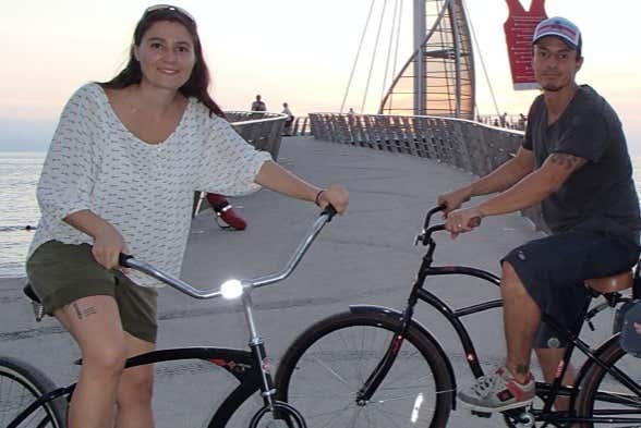 Curtindo o tour de bicicleta