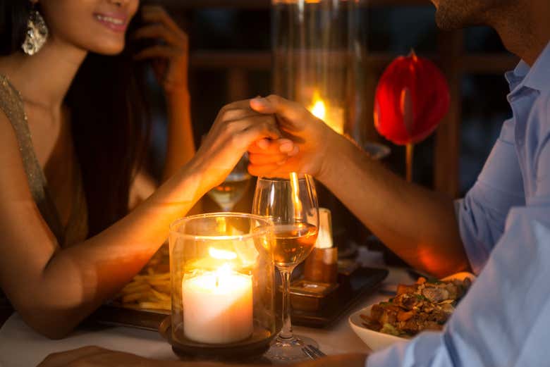 Enjoy a candlelit dinner