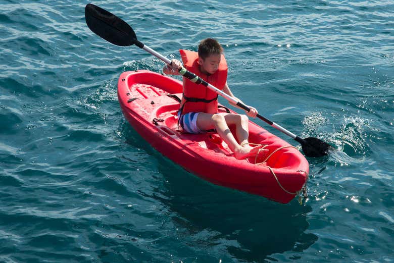 Disfrutando del kayak