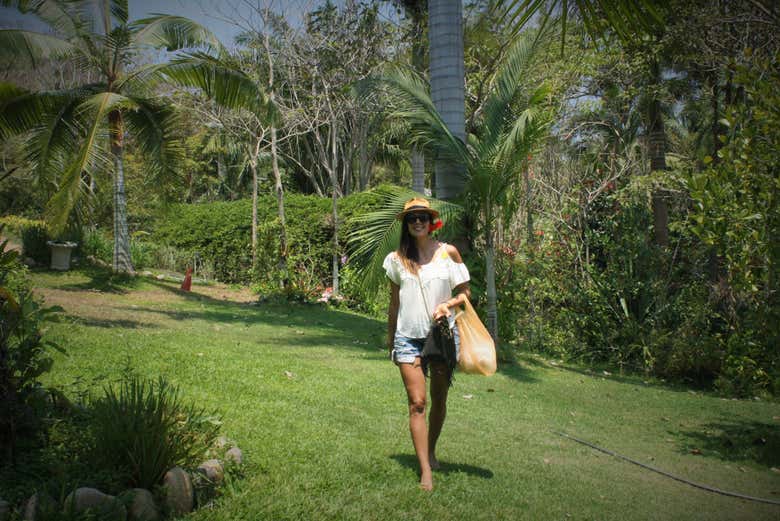 Paseando por las instalaciones del santuario de las guacamayas