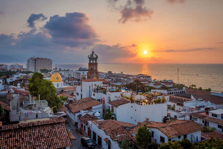 Puerto Vallarta at sunset