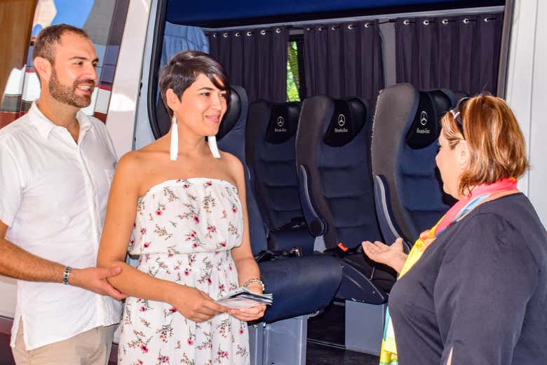 Hotel pickup in comfortable minibus