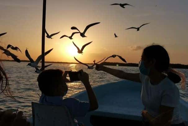 Taking a photo of the sunset