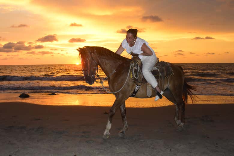 Rota equestre pela praia