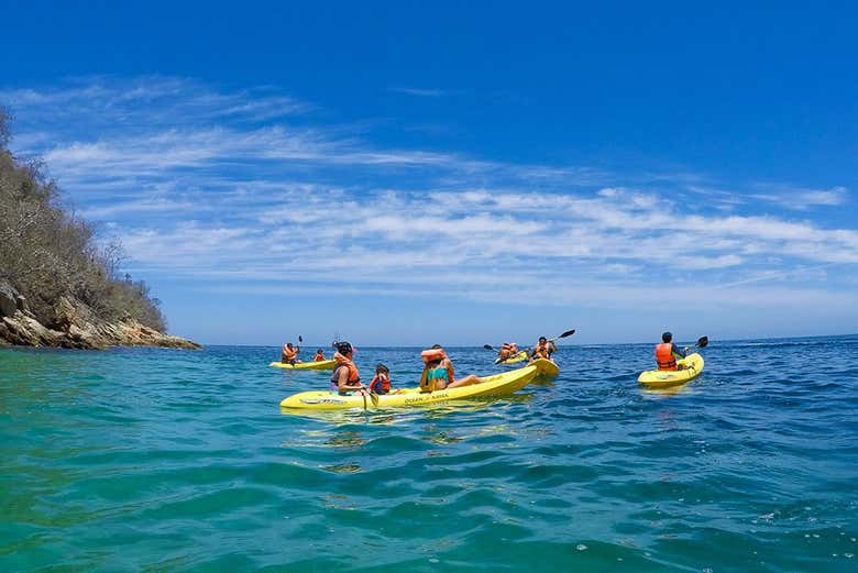 Vous pouvez utiliser des kayaks