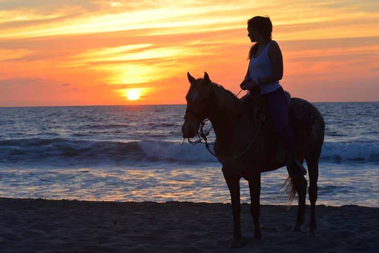 Passeio a cavalo pela praia