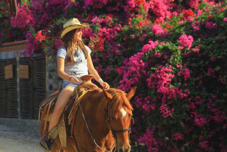 Saindo do rancho Montabeña