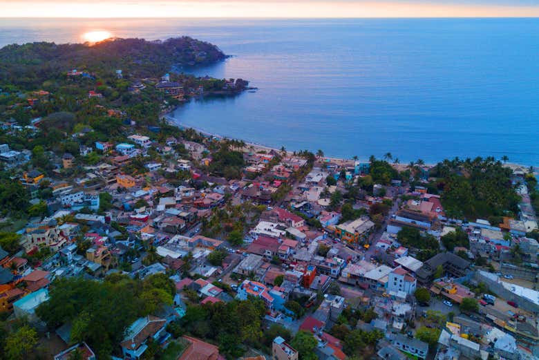 Vue aérienne sur Sayulita