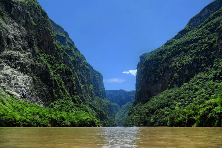 Abruptas paredes del Cañón del Sumidero 