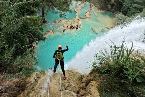 Disfrutando de una de las actividades de aventura