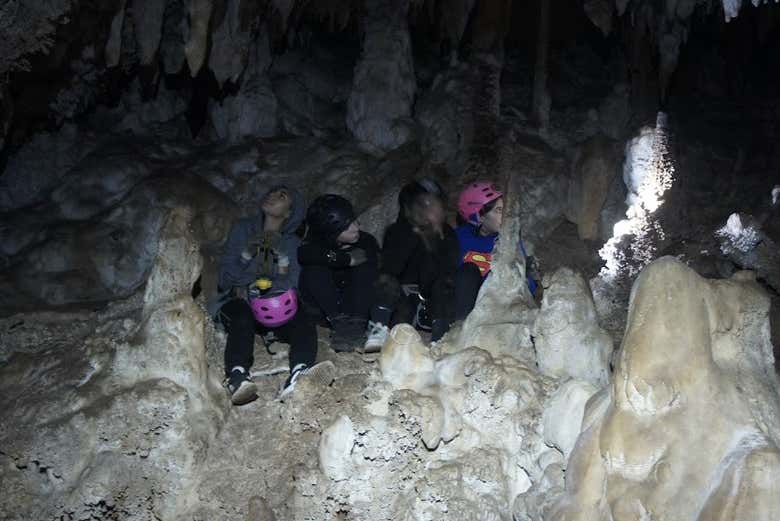 Interior de la gruta