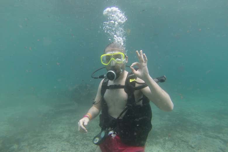 Buceo en la laguna de la Media Luna