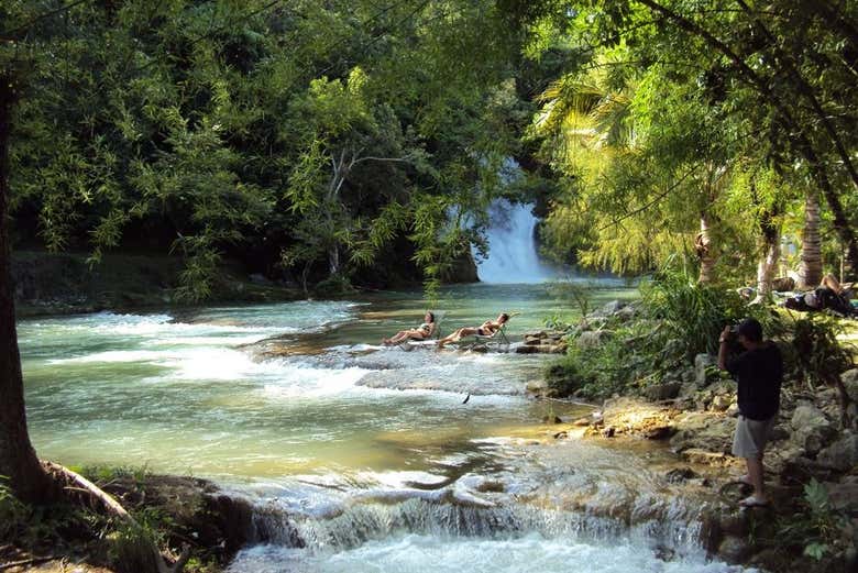 Disfrutando de un chapuzón
