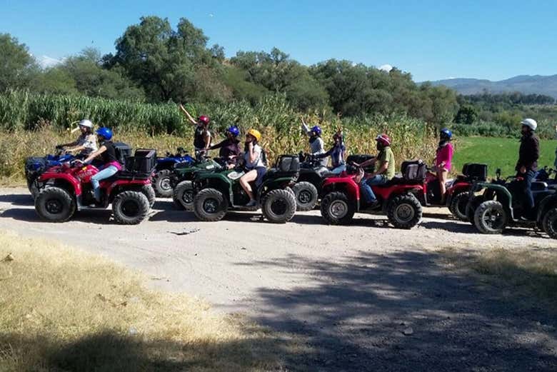 Following the guide's quad bike