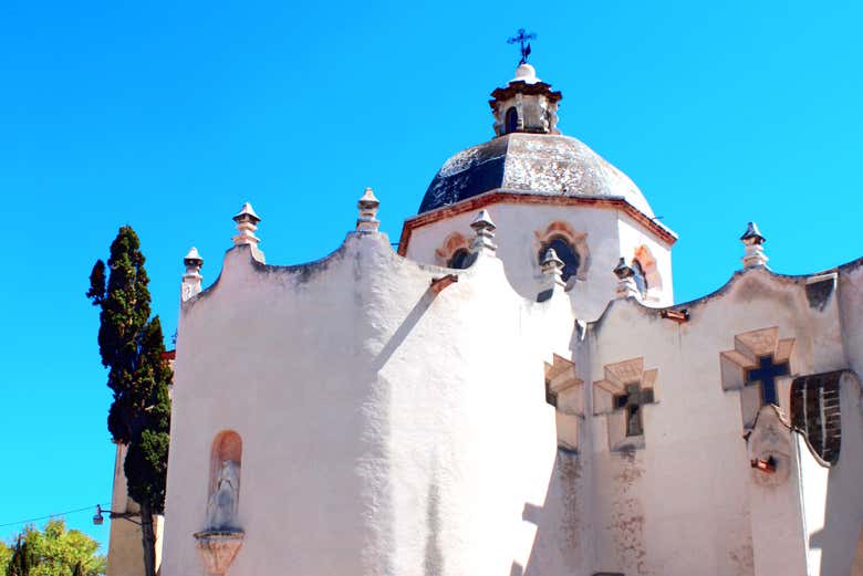 The white walls of Atotonilco sanctuary