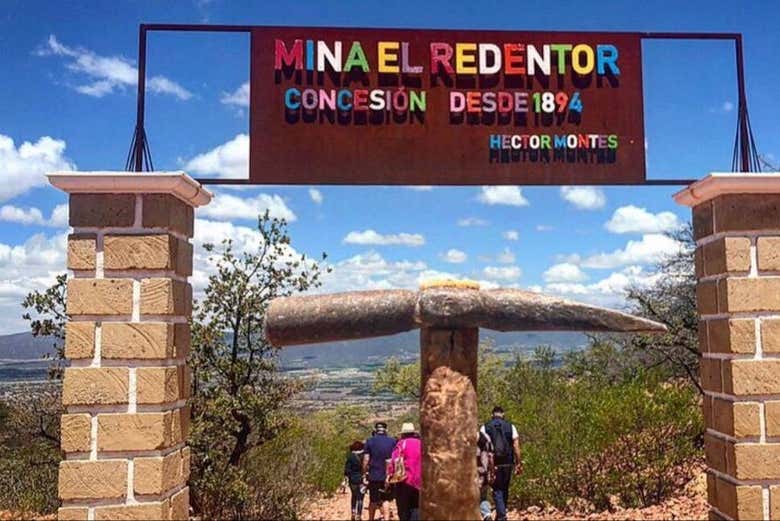 Comenzando el recorrido por la mina El Redentor
