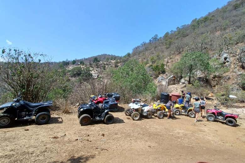 Aproveitando o passeio de quadriciclo em San Joaquín