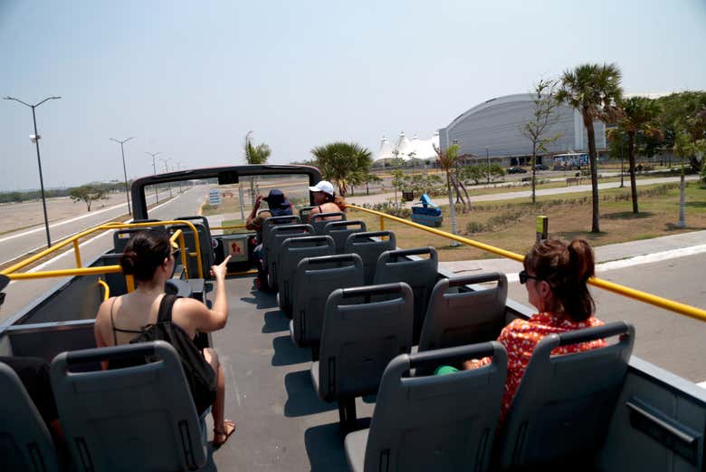 A bordo del autobús turístico de Tampico